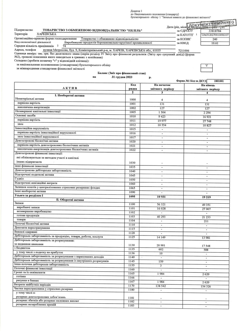 Financial statement (2023 year)